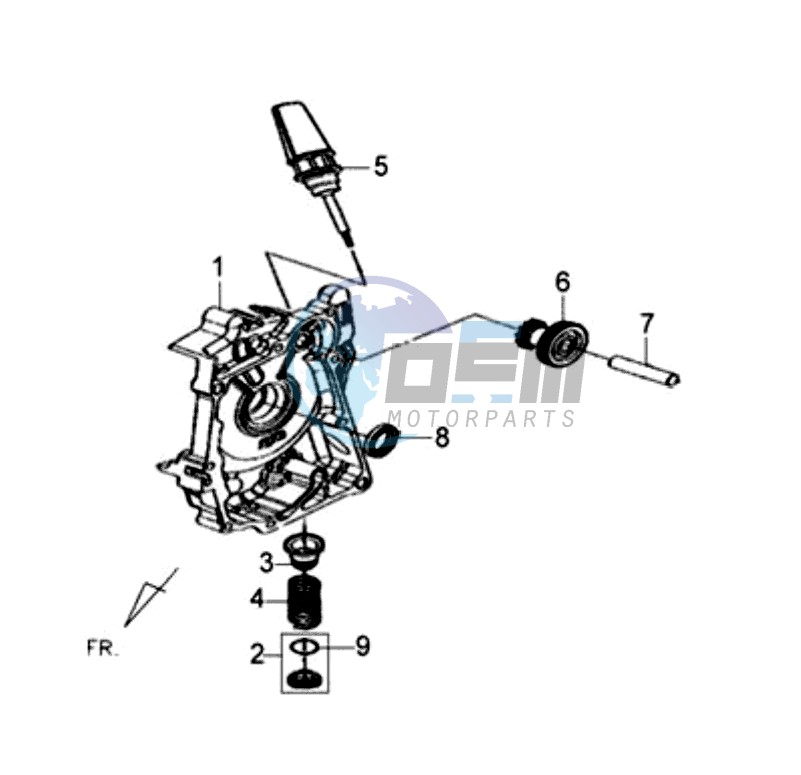 CRANKCASE RIGHT / START MOTOR