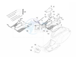 Primavera 50 4T-2V 25 kmh (EMEA) drawing Central cover - Footrests