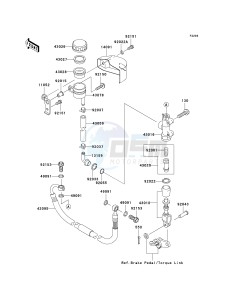 VN 1600 A [VULCAN 1600 CLASSIC] (A6F-A8FA) A8F drawing REAR MASTER CYLINDER