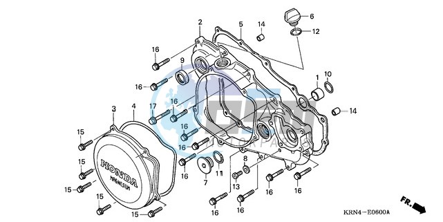 R. CRANKCASE COVER