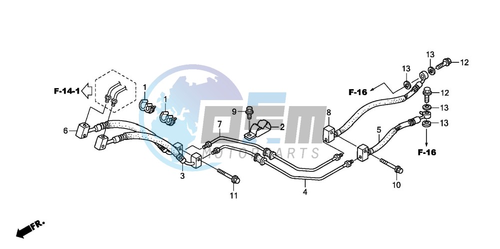 REAR BRAKE HOSE (ST1300A)