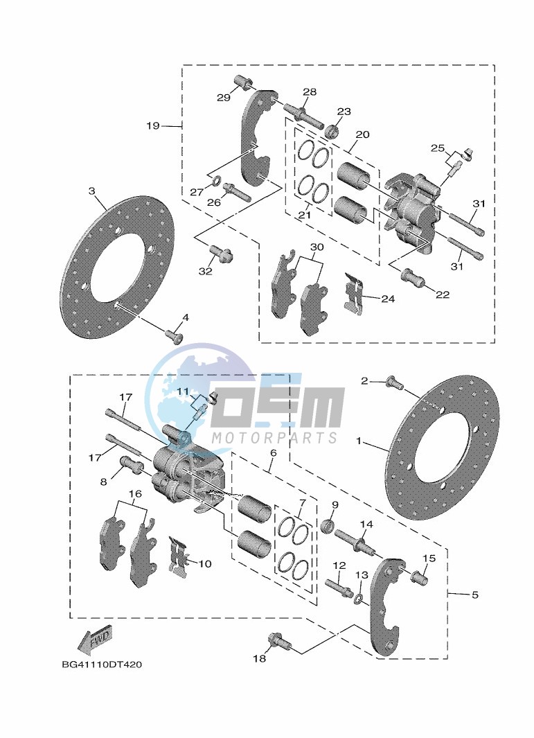 REAR BRAKE CALIPER