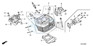 CRF100FB drawing CYLINDER HEAD