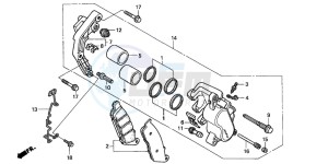 VT750C3 drawing FRONT BRAKE CALIPER