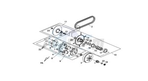 MAXSYM 400 EFI drawing CLUTCH