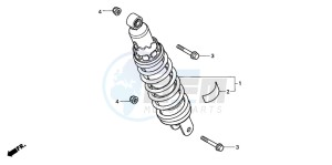 CB600F HORNET S drawing REAR CUSHION (CB600F2/F22)