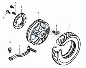 JOYRIDE 125 drawing REAR WHEEL / KICK STARTER