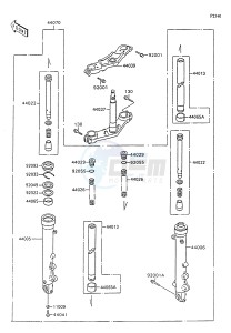 ZX 600 C [NINJA 600R] (C8-C9) [NINJA 600R] drawing FRONT FORK