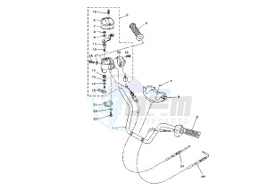 ATV 400 drawing STEERING HANDLE -CABLE