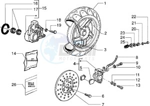 Zip 50 SP drawing Front wheel - Caliper