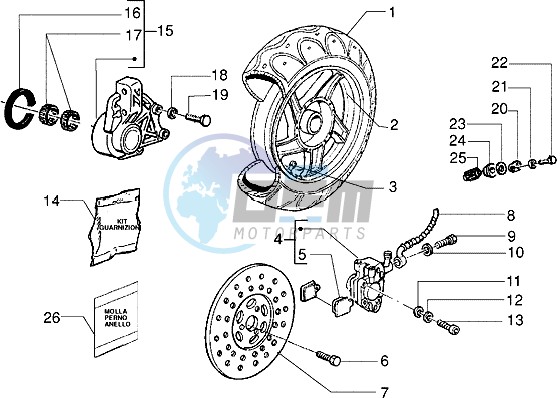 Front wheel - Caliper