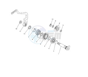 TT R E/LE 125 drawing KICK STARTER GEARS