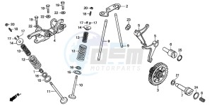 CG125 drawing CAMSHAFT/VALVE