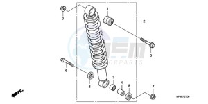 TRX420FPMA U / PS 4WD drawing REAR CUSHION