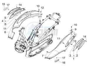 Beverly 300 ie Tourer (USA) USA drawing Side cover - Spoiler