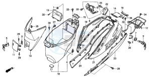 SK50M drawing BODY COVER/ LUGGAGE BOX