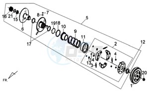 X'PRO 50 45KMH (L8) EU EURO4 drawing CLUTCH