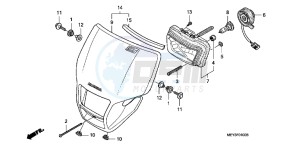 CRF450XD CRF450X Europe Direct - (ED) drawing HEADLIGHT