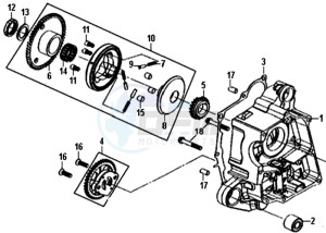 CROX 50 25KMH (L8 L9) NL EURO4 drawing R CRANK CASE-OIL PUMP ASSY