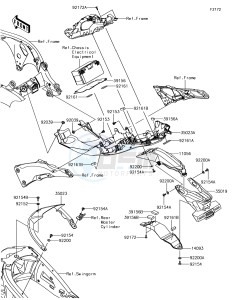 NINJA ZX-10R ZX1000SHFA XX (EU ME A(FRICA) drawing Rear Fender(s)