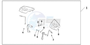 GL1800D GoldWing - GL1800-D UK - (E) drawing PASSENGER ARMREST