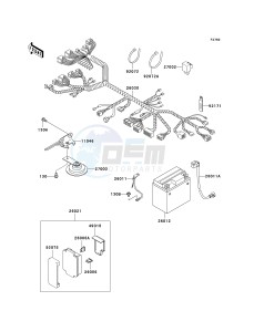 EX 250 F [NINJA 250R] (6F-7F) F7F drawing CHASSIS ELECTRICAL EQUIPMENT