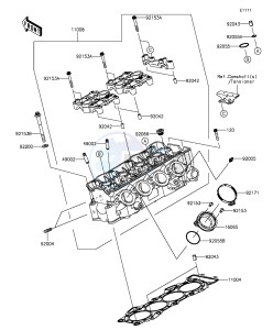 NINJA ZX-6R ZX636EGFA GB XX (EU ME A(FRICA) drawing Cylinder Head