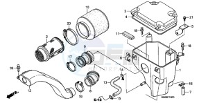 TRX250XC drawing AIR CLEANER