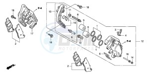 CBF1000A drawing FRONT BRAKE CALIPER (CBF1000)