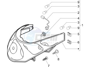 Beverly 125 drawing Head lamp - Turn signal lamps