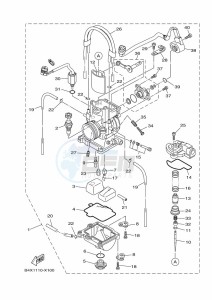 YZ125 (B4X6) drawing CARBURETOR