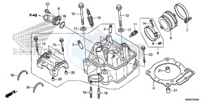 CRF450RD CRF450R Europe Direct - (ED) drawing CYLINDER HEAD (D/E)