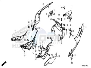 CBR500RAH CBR500R ED drawing SIDE COVER/REAR COWL