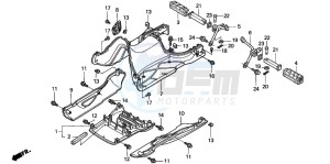 NES150 125 drawing FLOOR PANEL/PILLION STEP