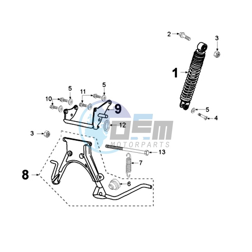 REAR SHOCK AND STAND