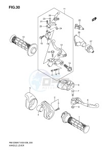 RM-Z250 (E3-E28) drawing HANDLE LEVER (MODEL K7)