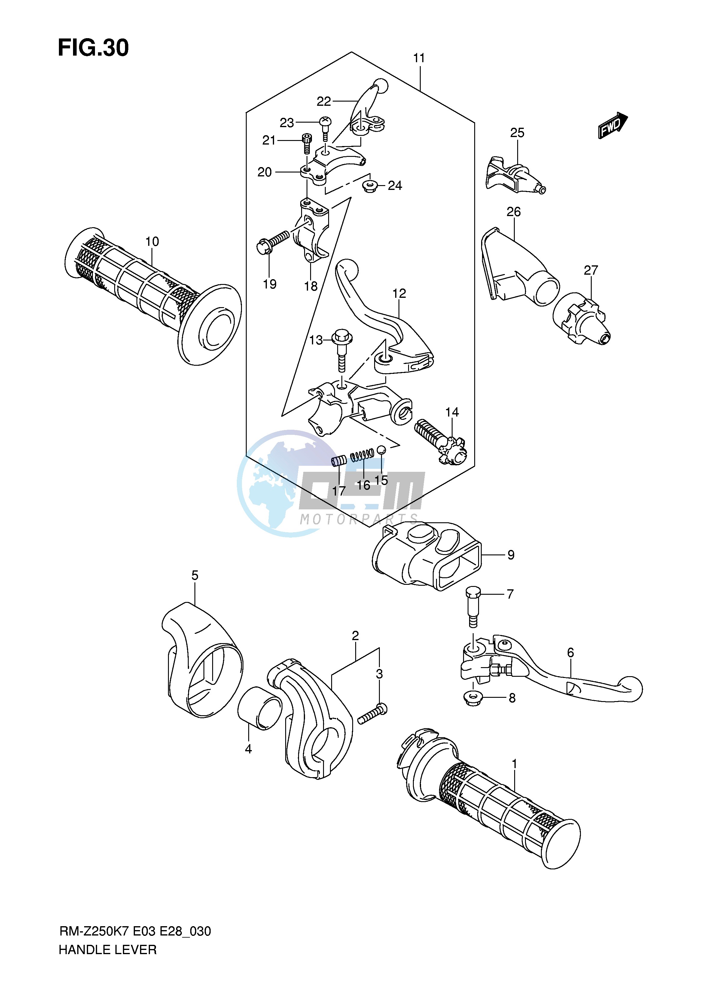 HANDLE LEVER (MODEL K7)