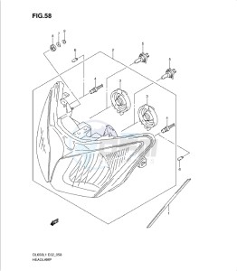 DL650 drawing HEADLAMP (DL650AUEL1 E19)