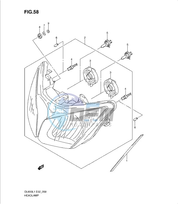 HEADLAMP (DL650AUEL1 E19)