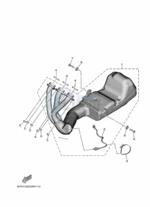 TRACER 9 GT+ MTT890D-K (BLG1) drawing EXHAUST