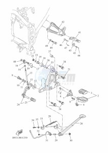 XTZ690D-B TENERE 700 (BEH4) drawing STAND & FOOTREST