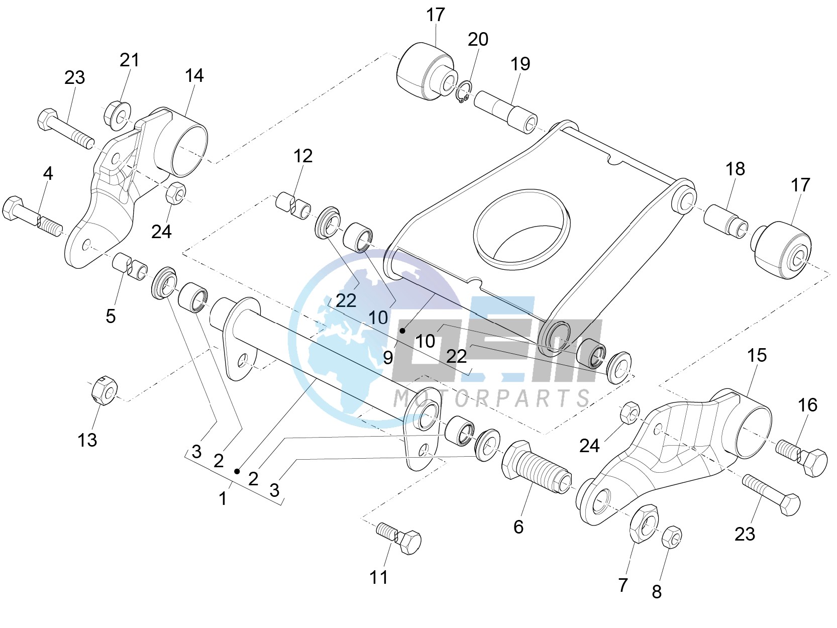 Swinging arm