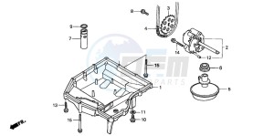 CBF600S drawing OIL PAN/OIL PUMP