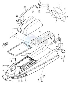 JS 440 A [JS440] (A11-A14) [JS440] drawing HULL_ENGINE HOOD-- JS440-A11_A12_A13- -