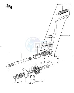 KZ 1000 G [CLASSIC] (G1) [CLASSIC] drawing KICKSTARTER MECHANISM