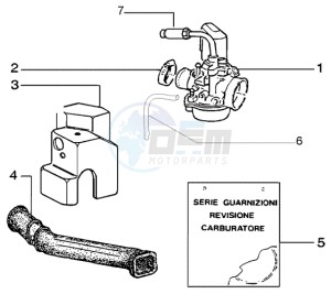 Liberty 50 ptt drawing Carburettor