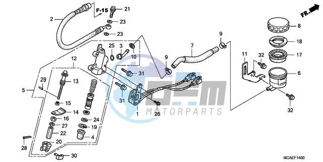 REAR BRAKE MASTER CYLINDER