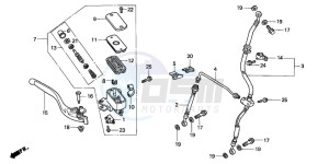 ST1100A drawing FR. BRAKE MASTER CYLINDER (ST1100)