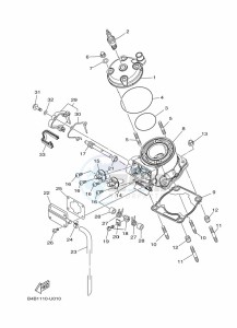 YZ85LW YZ80 (B0GL) drawing CYLINDER