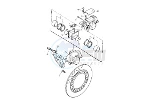 FZR R 600 drawing REAR BRAKE CALIPER